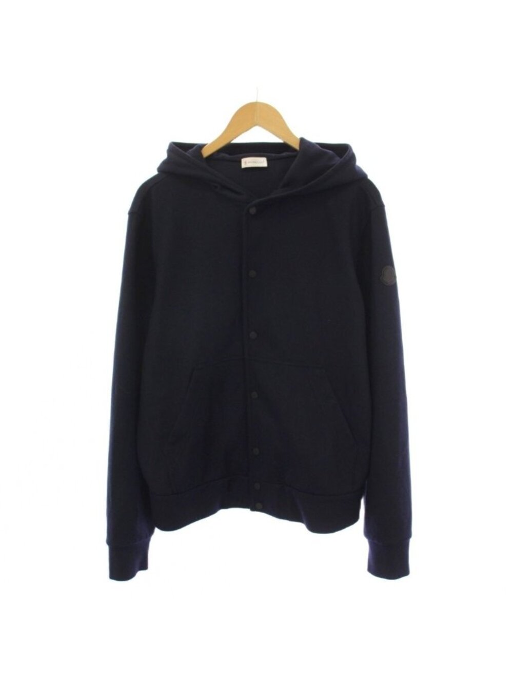 Moncler Felpa Aperta Con Zip Hoodie Long Sleeve Navy Blue M